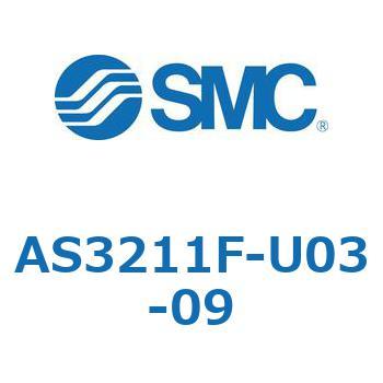 標準タイプスピードコントローラ金属エルボタイプ (AS321～) SMC