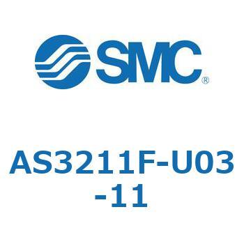 標準タイプスピードコントローラ金属エルボタイプ (AS321～) SMC