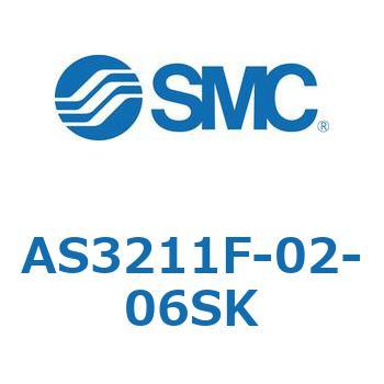 標準タイプスピードコントローラ金属エルボタイプ (AS321～) SMC