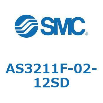 標準タイプスピードコントローラ金属エルボタイプ (AS321～) SMC