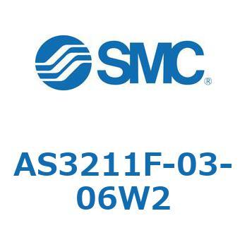 標準タイプスピードコントローラ金属エルボタイプ (AS321～) SMC