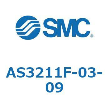 標準タイプスピードコントローラ金属エルボタイプ (AS321～) SMC
