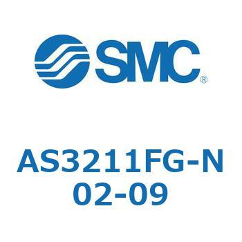 標準タイプスピードコントローラ金属エルボタイプ (AS321～) SMC