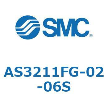 標準タイプスピードコントローラ金属エルボタイプ (AS321～) SMC