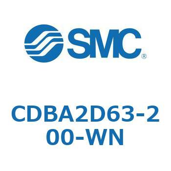 CDBA2D63-200-WN 標準形エアシリンダ(角形カバー)CBA2シリーズ(CDBA2D63-2～) SMC 複動片ロッド 両側クッション付 シリンダストローク200mm
