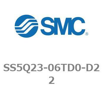 SS5Q23-06TD0-D22 5ポートソレノイドバルブ用マニホールドベース