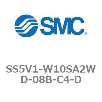 SS5V1-W10SA2WD-08B-C4-D 5ポートソレノイドバルブ用マニホールドベース SV1000シリーズ SS5V1-W10SA2WD 1個 SMC 【通販モノタロウ】