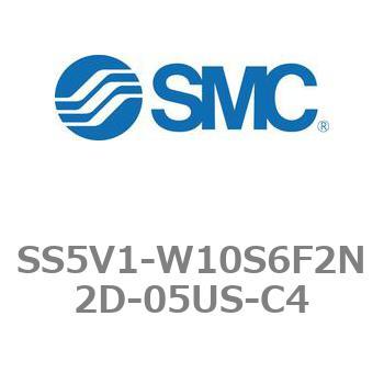 5ポートソレノイドバルブ用マニホールドベース SV1000シリーズ SS5V1-W10S6F2N2D SMC