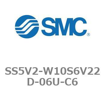 5ポートソレノイドバルブ用マニホールドベース SV2000シリーズ SS5V2-W10S6V22D SMC