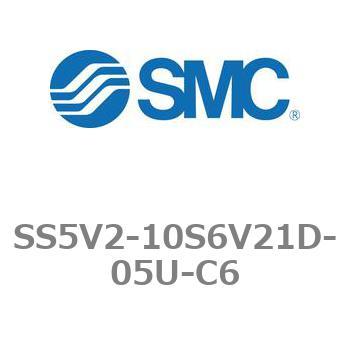 5ポートソレノイドバルブ用マニホールドベース SV2000シリーズ SS5V2-10S6V21D SMC