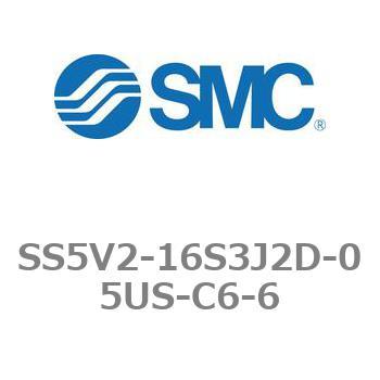5ポートソレノイドバルブ用マニホールドベース SV2000シリーズ SS5V2-16S3J2D SMC