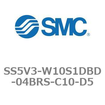 5ポートソレノイドバルブ用マニホールドベース SV3000シリーズ SS5V3-W10S1DBD SMC