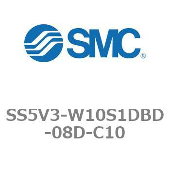 5ポートソレノイドバルブ用マニホールドベース SV3000シリーズ SS5V3-W10S1DBD SMC