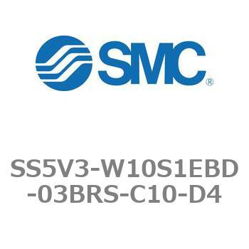 5ポートソレノイドバルブ用マニホールドベース SV3000シリーズ SS5V3-W10S1EBD SMC