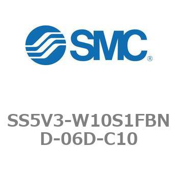 5ポートソレノイドバルブ用マニホールドベース SV3000シリーズ SS5V3-W10S1FBND SMC