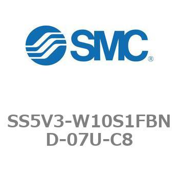 5ポートソレノイドバルブ用マニホールドベース SV3000シリーズ SS5V3-W10S1FBND SMC