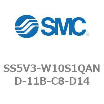 5ポートソレノイドバルブ用マニホールドベース SV3000シリーズ SS5V3-W10S1QAND SMC