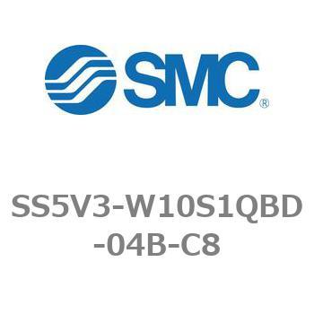 5ポートソレノイドバルブ用マニホールドベース SV3000シリーズ SS5V3-W10S1QBD SMC