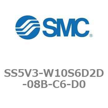 5ポートソレノイドバルブ用マニホールドベース SV3000シリーズ SS5V3-W10S6D2D SMC