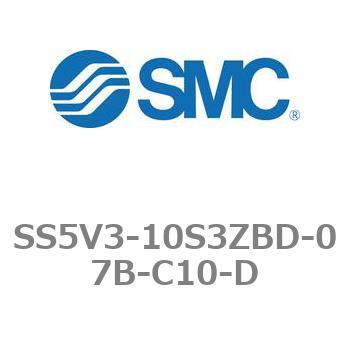 5ポートソレノイドバルブ用マニホールドベース SV3000シリーズ SS5V3-10S3ZBD SMC