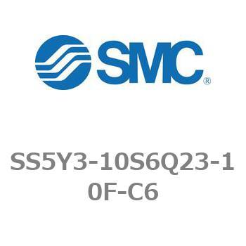 SS5Y3-10S6Q23-10F-C6-NA 5ポートソレノイドバルブ用マニホールドベース SY3000シリーズ SS5Y3-10S6Q23 SMC 管接続口径(C6) Φ6ワンタッチ管継手