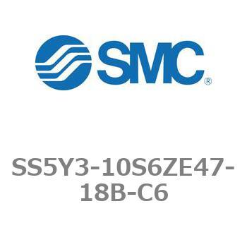 SS5Y3-10S6ZE47-18B-C6-NA 5ポートソレノイドバルブ用マニホールドベース SY3000シリーズ SS5Y3-10S6ZE47 SMC