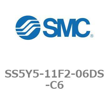 SS5Y5-11F2-06DS-C6-NA 5ポートソレノイドバルブ用マニホールドベース SY5000シリーズ SS5Y5-11F2 SMC 管接続口径(C6) Φ6ワンタッチ管継手 20,146円