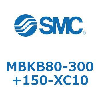 MBKB80-300+150-XC10 標準形エアシリンダ(角形カバー)MB シリーズ(MBKB～) SMC 複動片ロッド チューブ内径80mm