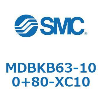 MDBKB63-100+80-XC10 標準形エアシリンダ(角形カバー)MB シリーズ(MDBKB63-～) SMC 複動片ロッド