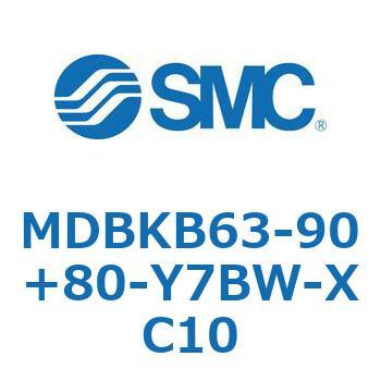 MDBKB63-90+80-Y7BW-XC10 標準形エアシリンダ(角形カバー)MB シリーズ(MDBKB63-～) SMC 複動片ロッド