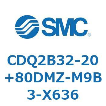 CD Series(CDQ2B32-20+80DMZ) SMC コンパクトエアシリンダ 【通販