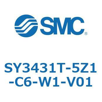 SY3431T-5Z1-C6-W1-V01-NA S Series(SY3431T) SMC 5ポート 空気用 3位置エキゾーストセンタ