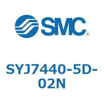 SYJ7440-5D-02N S Series(SYJ7440) SMC 5ポート 空気用 3位置エキゾーストセンタ DIN形ターミナル 管接続口径1/4 サブプレート付