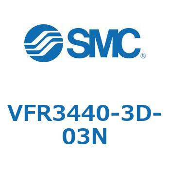 VFR3440-3D-03N V Series(VFR3440) SMC 5ポート 空気用 3位置エキゾーストセンタ DIN形ターミナル 管接続口径3/8 13,665円