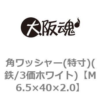 角ワッシャー(特寸)(鉄/3価ホワイト)(小箱) 大阪魂