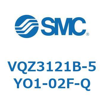 VQZ3121B-5YO1-02F-Q V Series(VQZ3121B) SMC 5ポート 空気用 2位置シングル (YO)DIN形ターミナルコネクタなし