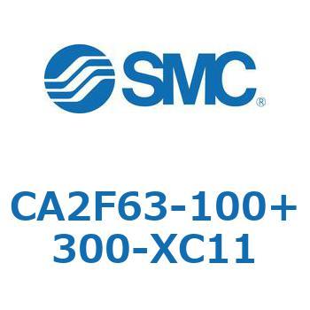 CA2F63-100+300-XC11 エアシリンダ：複動・片ロッド ロッド側フランジ形 CA2F63 SMC 50917711