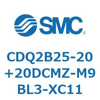 薄形シリンダ CDQ2B25-20 - SMC