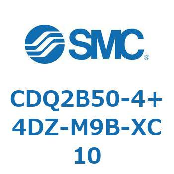 CDQ2B50-4+4DZ-M9B-XC10 薄形シリンダ CDQ2B50-4 SMC 複動片ロッド