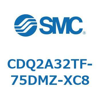 CDQ2A32TF-75DMZ-XC8 薄形シリンダ CDQ2A32TF SMC 複動片ロッド ロッド先端おねじ 空気圧タイプ シリンダストローク75mm 14,804円