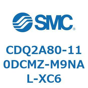 CDQ2A80-110DCMZ-M9NAL-XC6 薄形シリンダ CDQ2A80-11 SMC 複動片ロッド ロッド先端おねじ シリンダストローク110mm