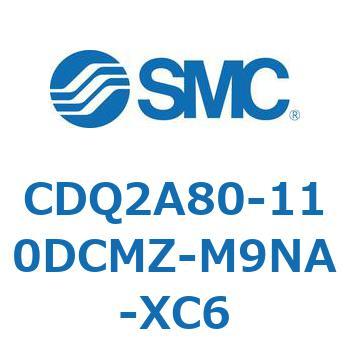 CDQ2A80-110DCMZ-M9NA-XC6 薄形シリンダ CDQ2A80-11 SMC 複動片ロッド ロッド先端おねじ シリンダストローク110mm
