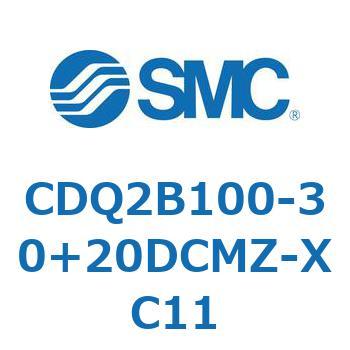 CDQ2B100-30+20DCMZ-XC11 薄形シリンダ CDQ2B100-30 SMC 複動片ロッド