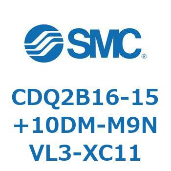 CDQ2B16-15+10DM-M9NVL3-XC11 薄形シリンダ CDQ2B16-15 1個 SMC 【通販