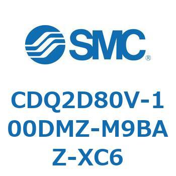CDQ2D80V-100DMZ-M9BAZ-XC6 薄形シリンダ CDQ2D80V SMC 複動片ロッド ロッド先端おねじ シリンダストローク100mm