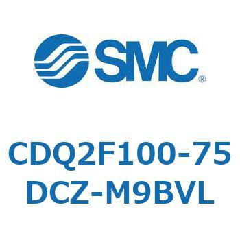CDQ2F100-75DCZ-M9BVL 薄形シリンダ CDQ2F100-7 SMC 複動片ロッド ラバークッション付 空気圧タイプ シリンダストローク75mm 27,937円