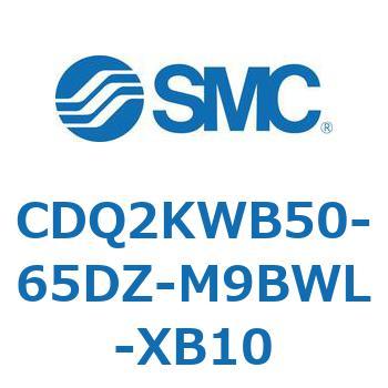 CDQ2KWB50-65DZ-M9BWL-XB10 薄形シリンダ CDQ2KWB50 SMC 複動両ロッド 標準(ロッド先端めねじ) シリンダストローク65mm