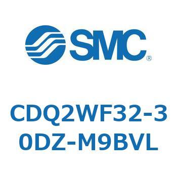 CDQ2WF32-30DZ-M9BVL 薄形シリンダ CDQ2WF32 SMC 複動両ロッド 標準(ロッド先端めねじ) 空気圧タイプ シリンダストローク30mm