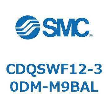 CDQSWF12-30DM-M9BAL 薄形シリンダ/コンパクトタイプ CDQSWF12 SMC 複動両ロッド ロッド先端おねじ シリンダストローク30mm