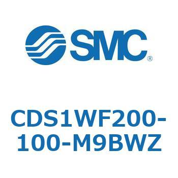 CDS1WF200-100-M9BWZ エアシリンダ/標準形：給油タイプ CDS1WF SMC 複動両ロッド 両側クッション付 チューブ内径200mmシリンダストローク100mm